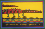 Endangered Cuban Crocodile Original Silkscreen 