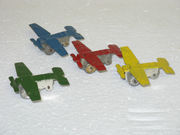 4 OLD ANTIQUE TOY METAL AIRPLANES