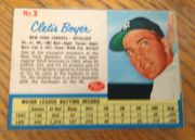 1962 Post Cereal #3 Clete Boyer New York Yankees